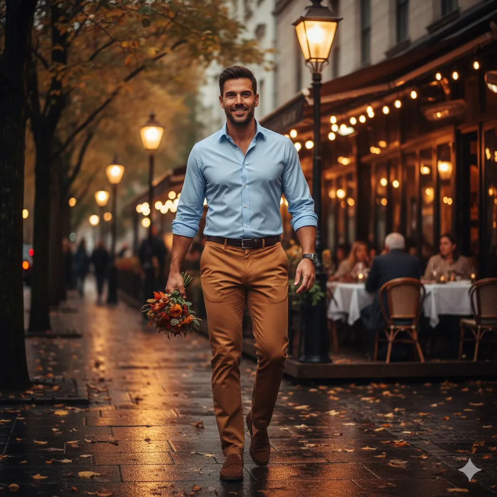 Button-Down Shirt with Chinos