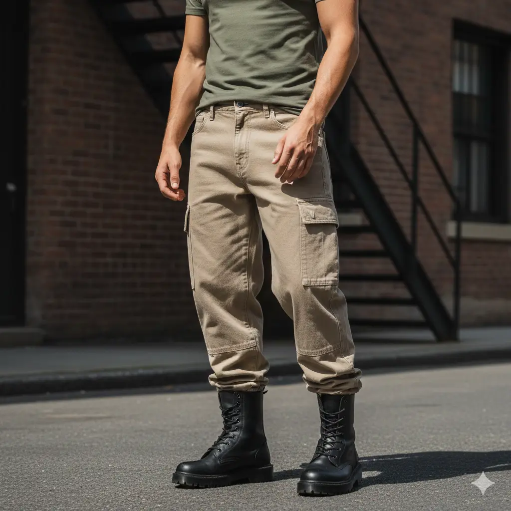 Cargo-Inspired Baggy Jeans Outfit