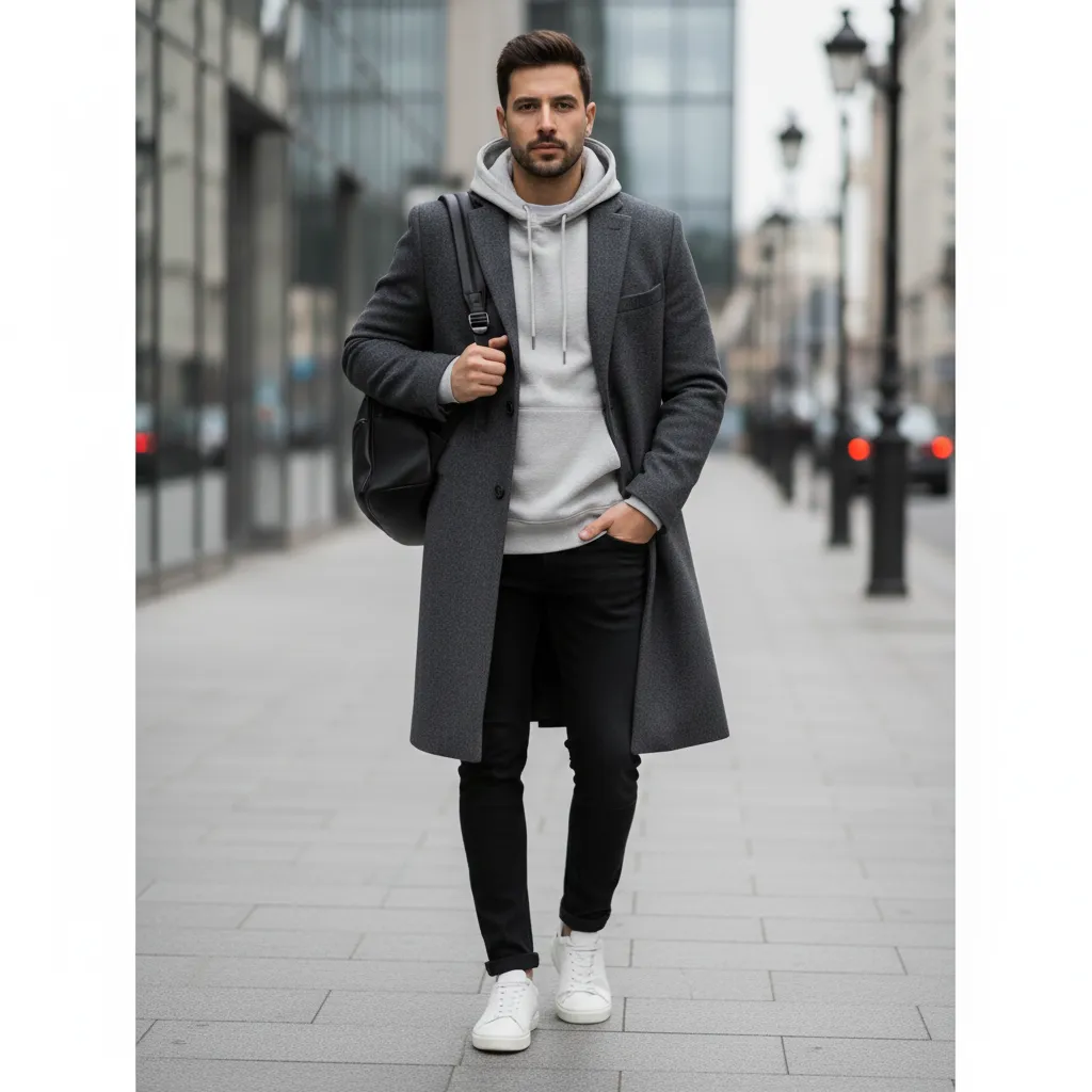 Hoodie and Long Coat Combo