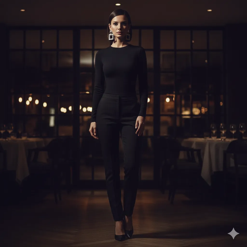 Monochrome Black Dinner Look