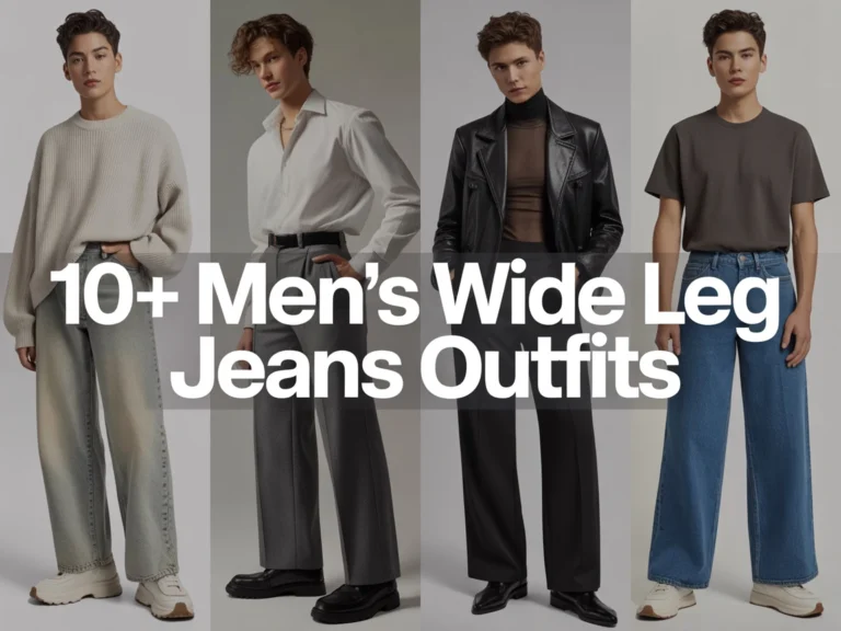 10+ Men’s Wide Leg Jeans Outfits