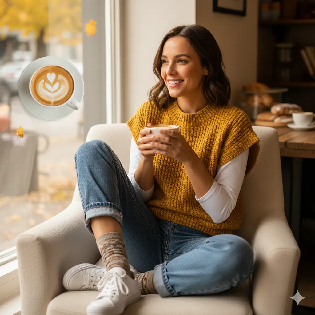 Casual Weekend Sweater Vest Look