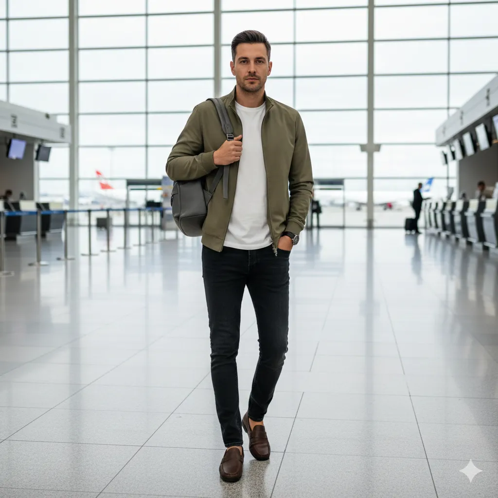 Driving Loafers with Travel Outfit