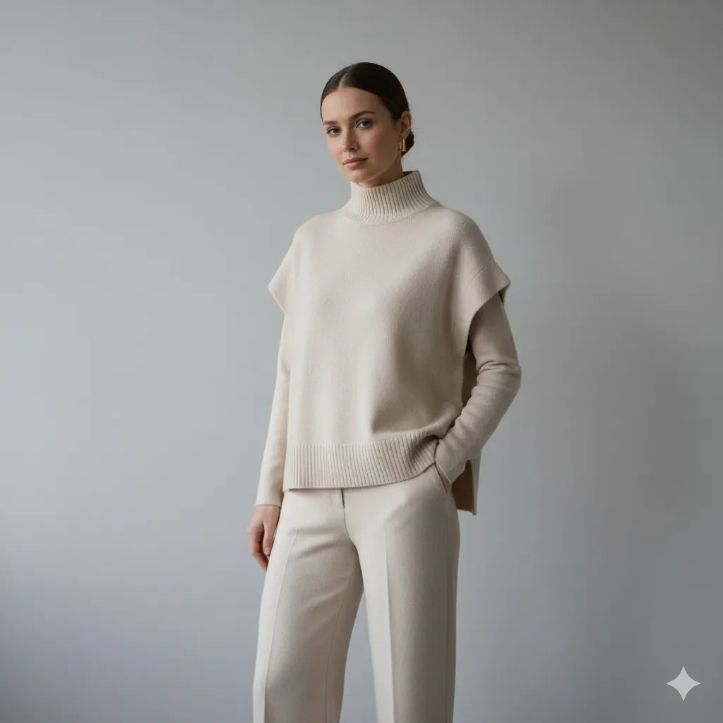 Monochrome Sweater Vest Outfit