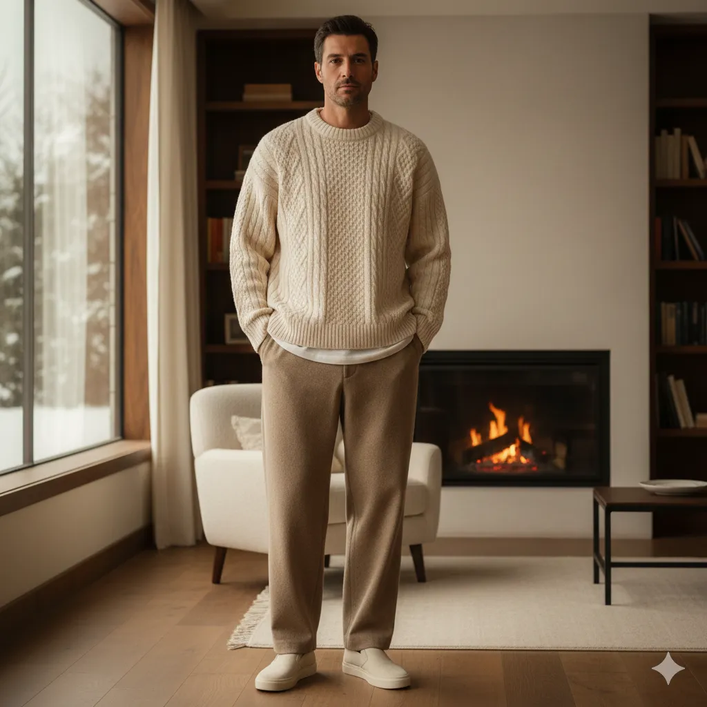 Relaxed All-Neutral Winter Look