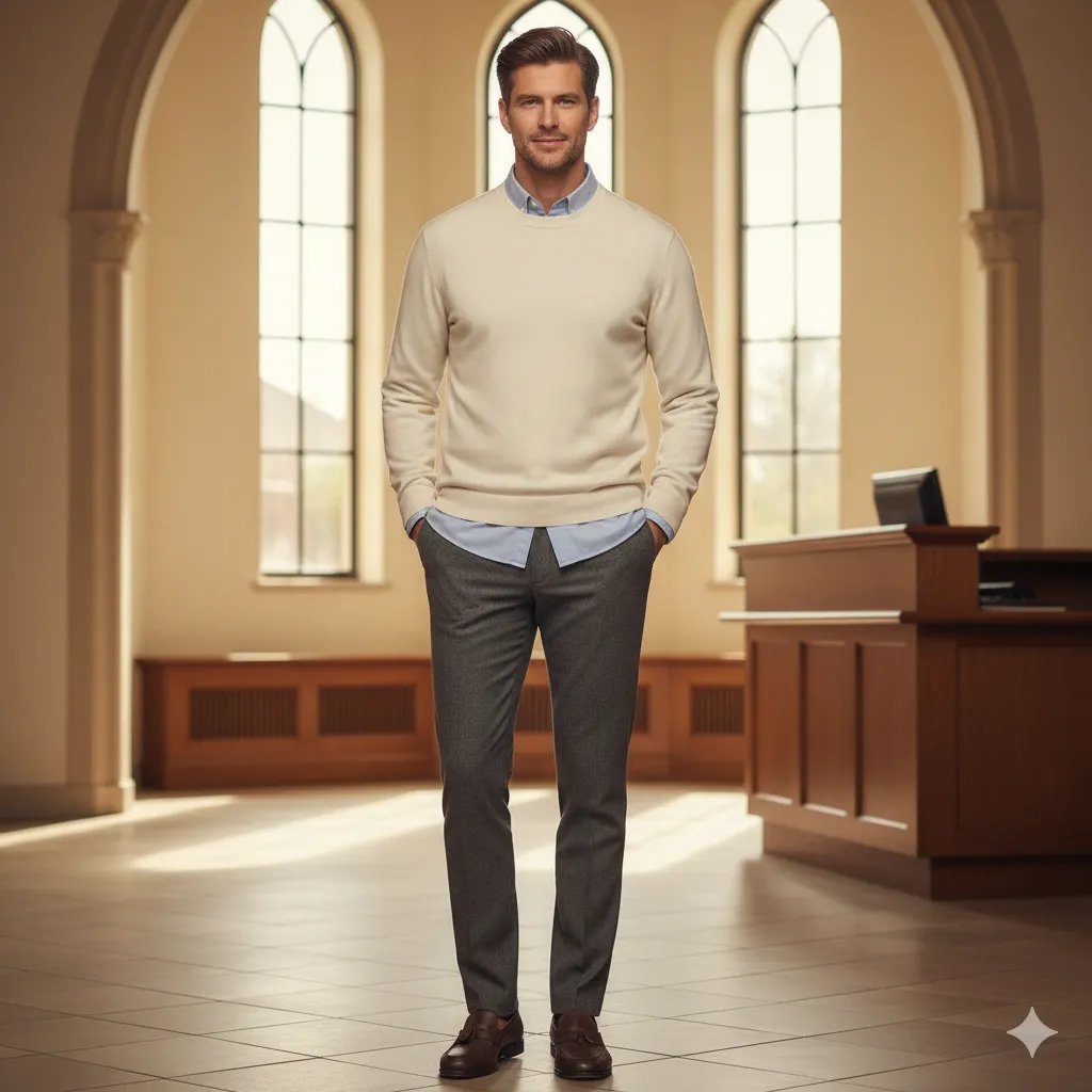 Smart Casual Winter Church Look