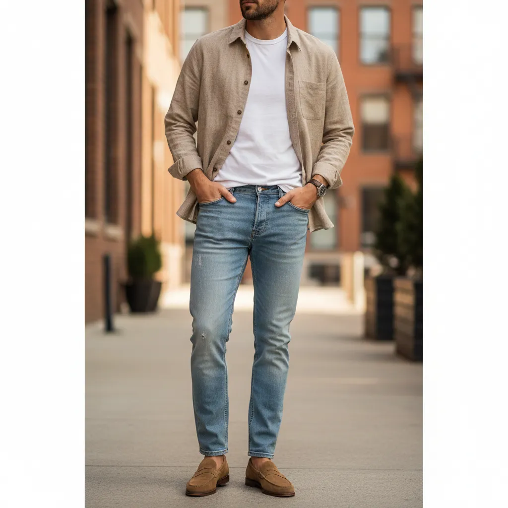 Suede Loafers with Casual Weekend Outfit