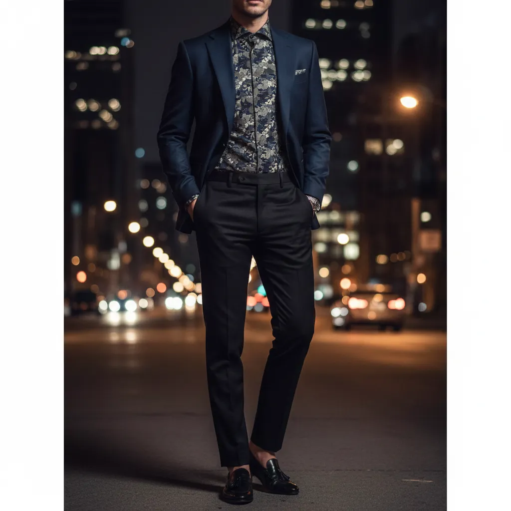 Tassel Loafers with Semi-Formal Evening Look