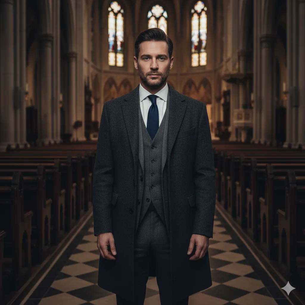 Three-Piece Suit for Formal Church Services