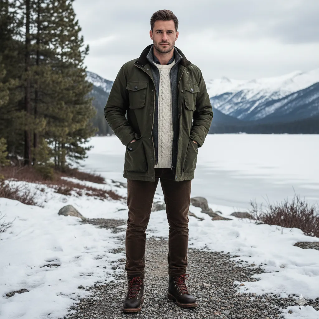 Utility Jacket With Winter Boots