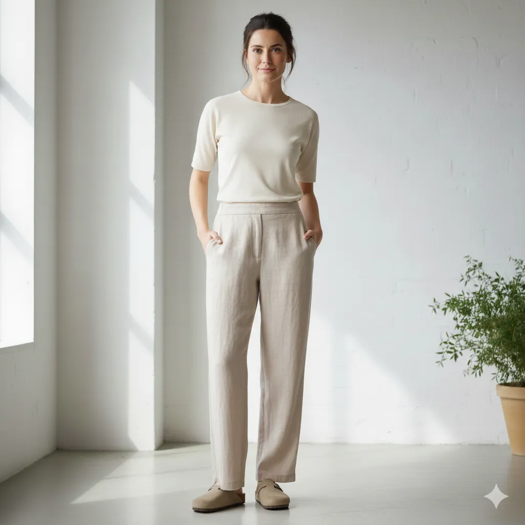 Wide-Leg Pants With Statement Clogs