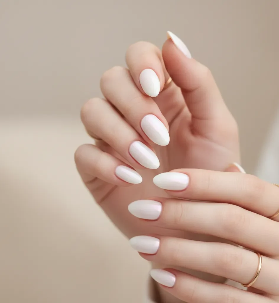 Trendy Nail Designs 2026 6 Milky White and Glazed Donut Nails