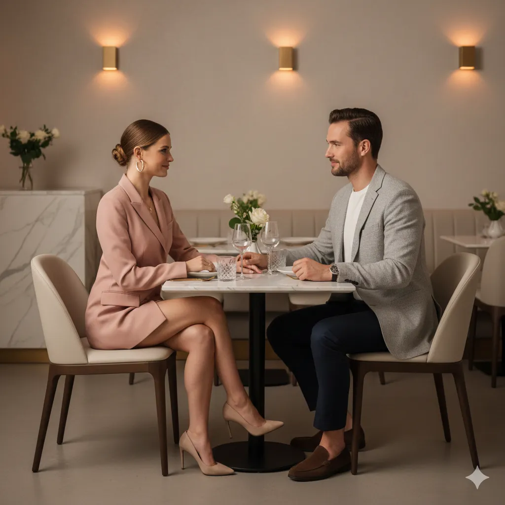 Valentine Dinner Outfit for Men and Women 3 Elegant Blazer Dress and Smart Casual Suit