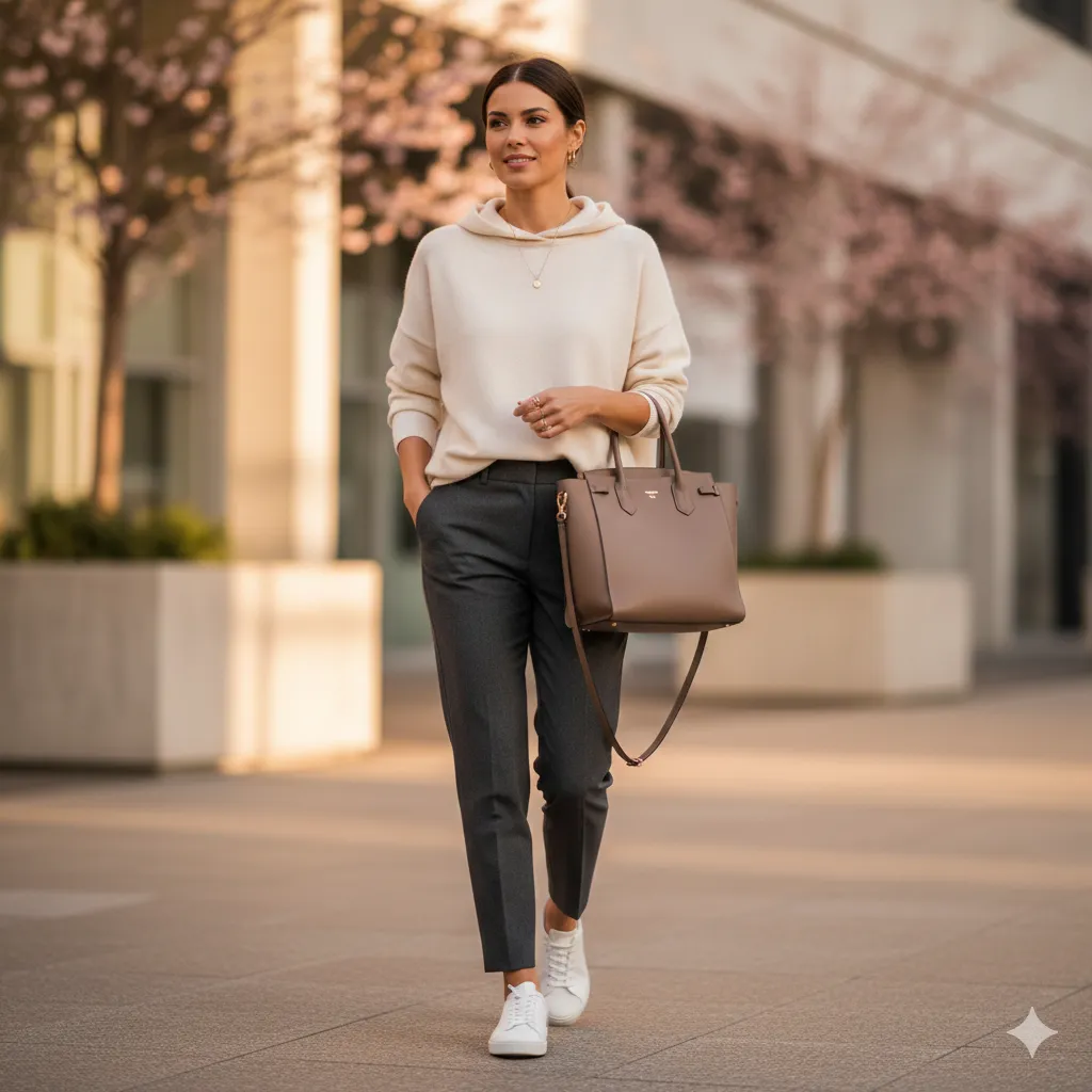 Cozy Hoodie With Tailored Pants