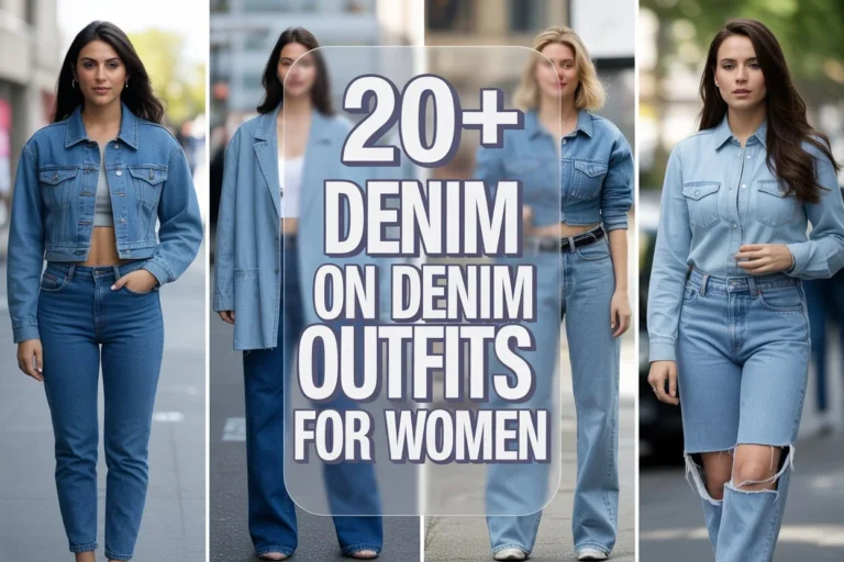 20 denim on denim outfits for women