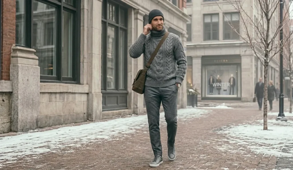 Best Chunky Knit Sweater Outfit for Men 7 Chunky Knit Sweater